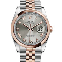 Rolex Datejust 36mm - Steel and Gold Pink Gold - Domed Bezel - Jubilee