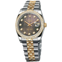 Rolex Datejust 36mm - Steel and Gold Yellow Gold - Diamond Bezel - Jublilee