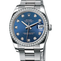 Rolex Datejust 36 мм - сталь, діамант з білого золота - устричний