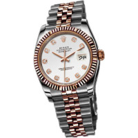 Rolex Datejust 36mm - Steel and Gold Pink Gold - Fluted Bezel - Jubilee