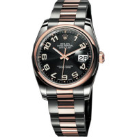 Rolex Datejust 36mm - Steel and Gold Pink Gold - Domed Bezel - Oyster