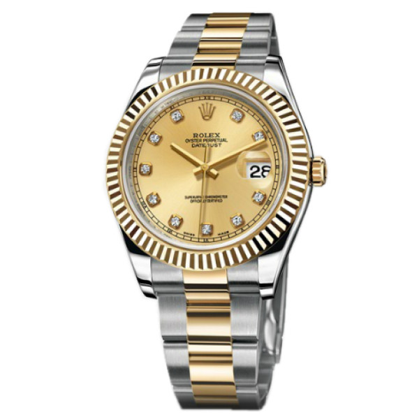 Rolex Datejust II 41mm - Steel and Gold Yellow Gold - Fluted Bezel