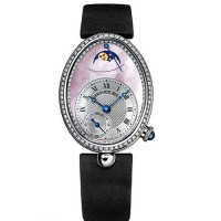 Breguet Watch Reine de Naples (WG-128 Diamonds / Pink MOP / Strap)
