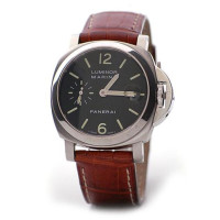 Officine Panerai Marine Automatic (SS / чорна / коричнева шкіра) Officine Panerai Marine Automatic (SS / чорна / коричнева шкіра)