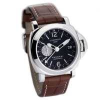 Officine Panerai Luminor GMT (SS / Black / Brown Leather) Officine Panerai Luminor GMT (SS / Black / Brown Leather)