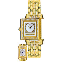 Jaeger LeCoultre Reverso Duetto Joaillerie (YG / MOP / Diamond Bezel - Bracele