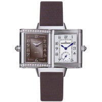 Jaeger LeCoultre   Reverso Duetto Classique (Steel / Grey / Diamonds / Strap)