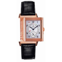 Jaeger LeCoultre   Reverso Date (RG / Silver / Leather)