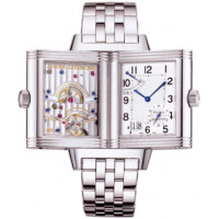 Jaeger LeCoultre   Reverso Grande Date (Steel / Silver / Steel)