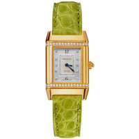 Jaeger LeCoultre Reverso Florale (YG / MOP-Silver / Diamonds / Leather)