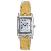 Jaeger LeCoultre Reverso Joaillerie Cabochons (WG/Silver/Yellow Leather)