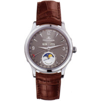 Jaeger LeCoultre   Master Moon (WG / Grey / Leather)