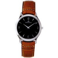 Jaeger LeCoultre   Master Ultra Thin (Steel / Black / Leather)