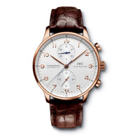 IWC Portuguese Chrono-Automatic (RG / White / Leather)