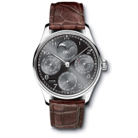 IWC Portuguese Perpetual Calendar (WG / Black / Leather)