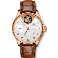 IWC Portuguese Tourbillon Mystere (RG / White / Leather)