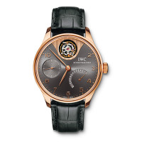 IWC Portuguese Tourbillon Mystere (RG / Black / Leather)