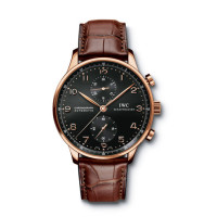 IWC Portuguese Chrono-Automatic (RG / Black / Leather)