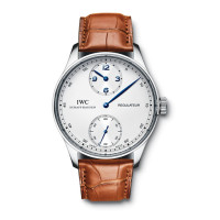 IWC Portuguese Regulateur (SS / білий / шкіра)