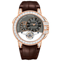 Harry Winston Ocean Tourbillon Big Date in rose gold baguette-cut diamonds