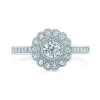 Кольцо Tiffany & Co белое золото 750, бриллианты