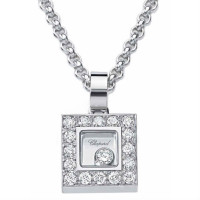Кулон Chopard Diamond Square, белое золото 750, бриллианты