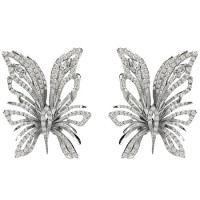Сережки Damiani Butterfly біле золото, діаманти (20056123)