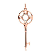 Подвеска-ключ Tiffany & Co Key Atlas, розовое золото, бриллианты