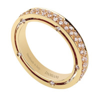 Кольцо Damiani D.Side, желтое золото, бриллианты (20028354)