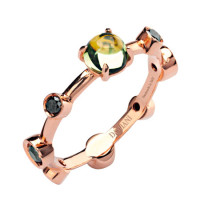 Кольцо Damiani Moon Drops розовое золото, бриллианты, перидот (20040723)