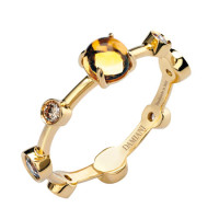 Кольцо Damiani Moon Drops желтое золото, бриллианты, топаз (20040722)