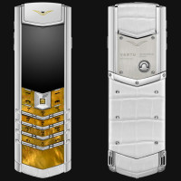 Vertu Signature S Design Gold Mother Of Perlaw White Alligator Vertu Signature S Design Gold Mother Of Perlaw White Alligator