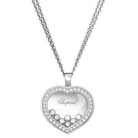 Підвіска Chopard Happy Diamonds Icons біле золото, діаманти (799202-1003)