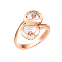 Перстень Chopard Happy Diamonds Icons рожеве золото, діаманти (829393-5010)