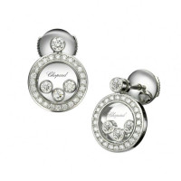 Серьги Chopard Happy Diamonds Icons белое золото, бриллианты (833957-1001)