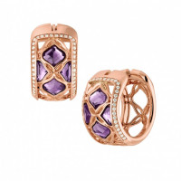 Сережки Chopard Imperiale рожеве золото, аметист, діаманти (839564-5001)