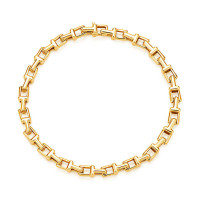Браслет Tiffany T Narrow Chain, желтое золото (33278683)