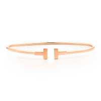 Браслет Tiffany T Narrow Wire, розовое золото (33419678)