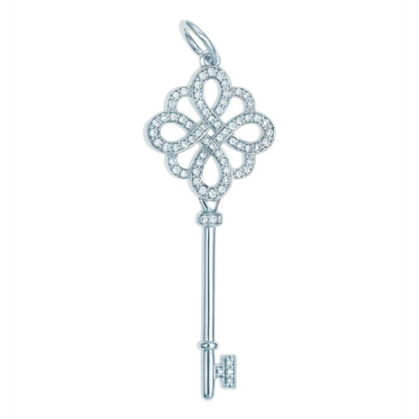 Ключ Tiffany & Co, белое золото 750, бриллианты