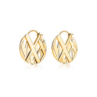 Сережки-кільця Tiffany & Co Atlas, жовте золото (32995233)! ~ DCDMRKR ~!
