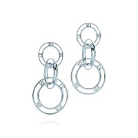 Сережки з потрійними підвісками Tiffany & Co Atlas, срібло (32995098)! ~ DCDMRKR ~!