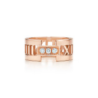 Відкрите кільце Tiffany & Co Atlas, рожеве золото, діаманти (32649068)! ~ DCDMRKR ~!