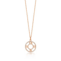 Открытая подвеска Tiffany & Co Atlas, розовое золото, бриллианты (32641547)
