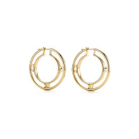 Серьги-кольца Tiffany & Co Atlas, желтое золото (32995322)