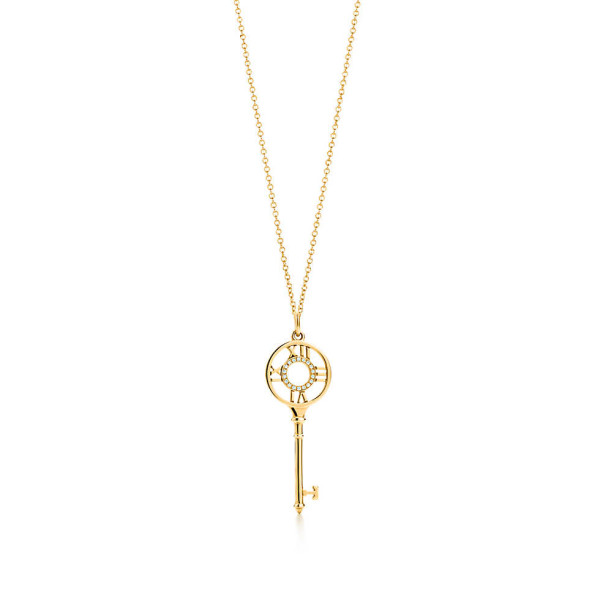 Подвеска-ключ Tiffany & Co Atlas, желтое золото, бриллианты (30144198)