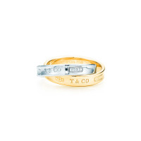 Переплетающиеся кольца Tiffany 1837, желтое золото, серебро (24601498)