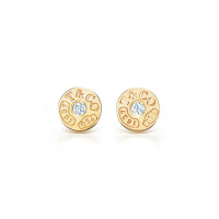 Круглі сережки Tiffany 1837, жовте золото (33285655)