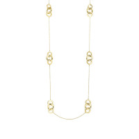 Ожерелье из переплетающихся колец Tiffany 1837, желтое золото (28672403)