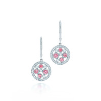 Сережки Tiffany Cobblestone, платина, діаманти, сапфіри (30691539)