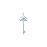 Подвеска-ключ с лилией Tiffany Keys, платина, бриллианты (27632882)